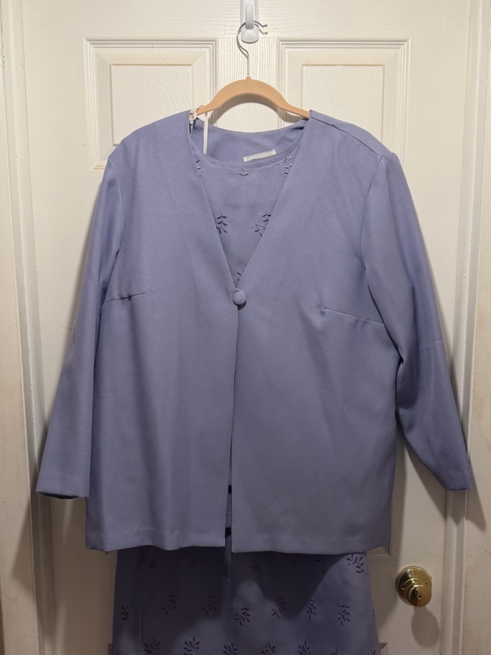 HABITS Lilac Jacket & Dress Set with Embroidered Detail